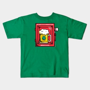 In Case of St .Patrick's Day Beal Glass Kids T-Shirt